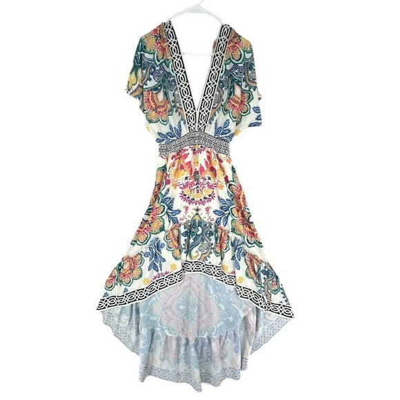 Flying Tomato Dresses & Skirts - Flying Tomato High Low Maxi Dress Womens Sz M Multicolor Excellent Paisley‎ Boho